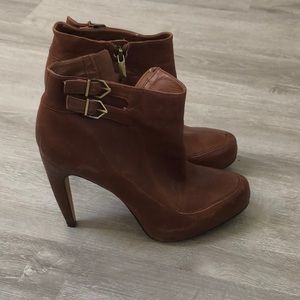 Sam Edelman leather heel boots 8
